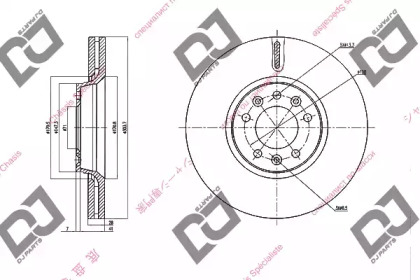 Тормозной диск DJ PARTS BD1524